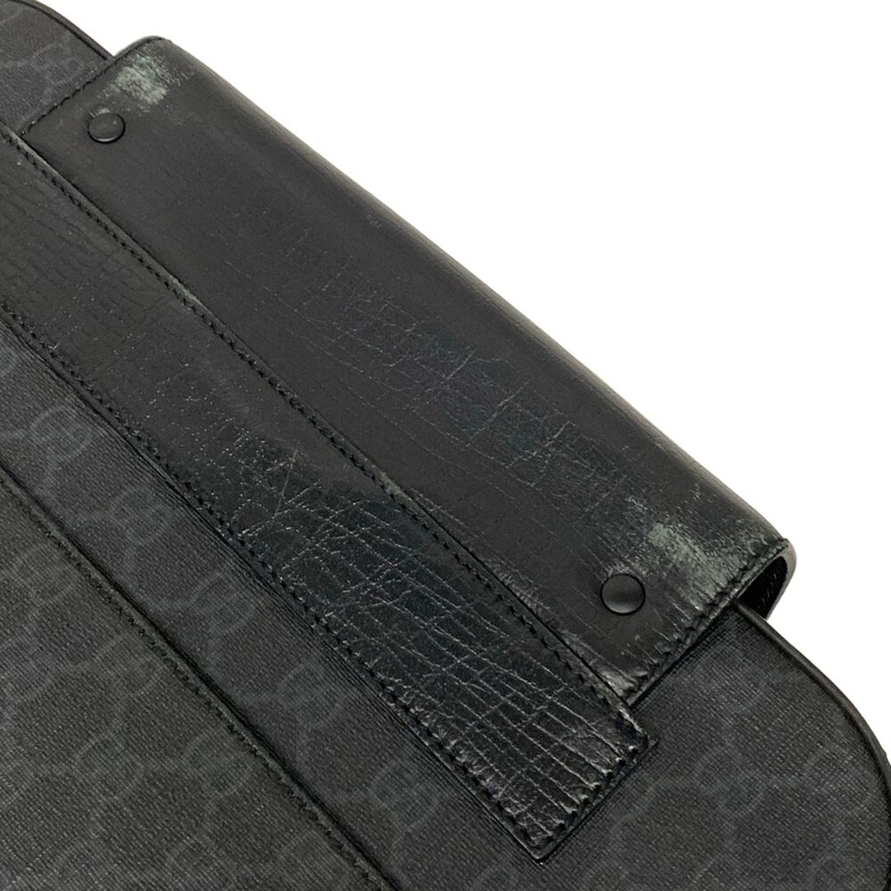 Gucci GG Supreme Suitcase 170668 Black Dark Gray PVC Leather - Picture 15 of 15